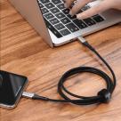 Дата-кабель с нейлоновой оплёткой и ремешком Baseus Horizontal USB-C/Lightning (1 м, 18 Вт PD, 480 Мбит/с) - фото 7