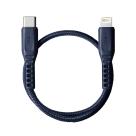 Кабель MFi с нейлоновой оплёткой Uniq Flex USB-C/Lightning (0,3 м, 18 Вт; поддержка Power Delivery) - фото 2