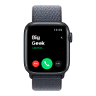 Часы Apple Watch SE 3, 40 мм, алюминий цвета «тёмная ночь», браслет Sport Loop цвета «якорный синий» (2025)