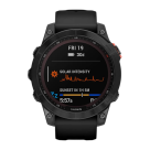 Спортивные часы Garmin fenix 7 Solar Edition, 47 мм, чёрный силиконовый ремешок