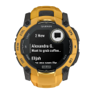 Спортивные часы Garmin Instinct 3, 50 мм, Solar, силиконовый ремешок цвета «солнечный луч/серый» - фото 3