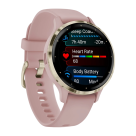 Спортивные часы Garmin Venu 3S, 41 мм, силиконовый ремешок цвета «пыльная роза» - фото 7