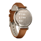 Спортивные часы Garmin Lily 2 Classic, рыжевато-коричневый кожаный ремешок - фото 6