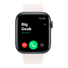 Часы Apple Watch SE 3, 44 мм, алюминий цвета «тёмная ночь», ремешок Sport Band цвета «светлые румяна» (2025)