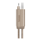Плоский кабель-брелок с нейлоновой оплёткой Energea Bazic GoCharge AluCable USB-C, Lightning — USB-C, USB-A (15 см) - фото 6