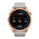 Спортивные часы Garmin fenix 7S Solar Edition, 42 мм, светло-песочный силиконовый ремешок - фото 8