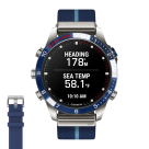 Спортивные часы Garmin MARQ Captain (Gen 2), тёмно-синий нейлоновый ремешок, тёмно-синий силиконовый ремешок