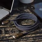 Дата-кабель MFi с джинсовой оплёткой Deppa Lightning/USB-A (1,2 м, 2,4 А) - фото 2