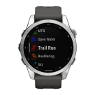 Спортивные часы Garmin fenix 7S Standard Edition, 42 мм, графитовый силиконовый ремешок - фото 4