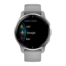 Спортивные часы Garmin Venu 2 Plus, 43 мм, силиконовый ремешок цвета «серая пудра»