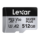 Карта памяти Lexar Professional SILVER PLUS microSDXC UHS-I 512 ГБ (U3, V30, A2) с адаптером - фото 2