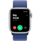 Часы Apple Watch Series 9, 41 мм, алюминий серебристого цвета, спортивный браслет Sport Loop цвета «океанская синь»