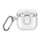 Прозрачный чехол с карабином и защёлкой Uniq Glase Pro для AirPods 4