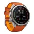 Спортивные часы Garmin fenix 9 Pro, 51 мм, AMOLED, титан, сапфир, силиконовый ремешок цвета «осенний оранжевый»/«оранжевая искра» (с inReach) - фото 4