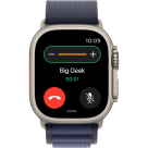 Часы Apple Watch Ultra 2, 49 мм, титан светлого цвета, ремешок Alpine тёмно-синего цвета (2024)
