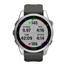 Спортивные часы Garmin fenix 7S Standard Edition, 42 мм, графитовый силиконовый ремешок - фото 6