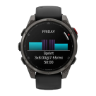 Cпортивные часы Garmin fenix 8 Pro, 47 мм, AMOLED, титан с DLC, сапфир, силиконовый ремешок цвета «чёрный/серый» - фото 2