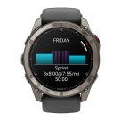 Cпортивные часы Garmin fenix 8 Pro, 51 мм, AMOLED, титан, сапфир, силиконовый ремешок цвета «графитовый/чёрный» - фото 2