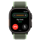 Часы Apple Watch Ultra 3, 49 мм, титан чёрного цвета, ремешок Trail цвета «зелёный/неон» (2025)