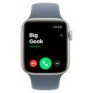 Часы Apple Watch SE 3, 44 мм, алюминий цвета «сияющая звезда», ремешок Sport Band цвета «якорный синий» (2025)