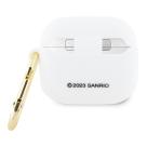 Силиконовый чехол с карабином CG Mobile Hello Kitty «Объёмная мордочка» для AirPods 3-го поколения - фото 5