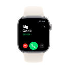 Часы Apple Watch Series 11, 42 мм, алюминий цвета «серый космос», ремешок Sport Band цвета «сияющая звезда»