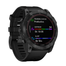 Спортивные часы Garmin fenix 7X Solar Edition, 51 мм, чёрный силиконовый ремешок - фото 4