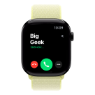 Часы Apple Watch Series 11, 46 мм, алюминий цвета «чёрный оникс», браслет Sport Loop цвета «неоновый жёлтый»