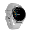 Спортивные часы Garmin Venu 2S, 40 мм, силиконовый ремешок туманно-серого цвета - фото 5