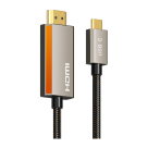 Кабель-адаптер с оплёткой CABLETIME USB-C — HDMI 2.1 (2 м) - фото 2
