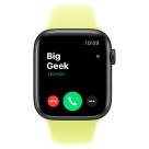 Часы Apple Watch SE 3, 44 мм, алюминий цвета «тёмная ночь», ремешок Sport Band цвета «неоновый жёлтый» (2025)