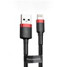 Дата-кабель с нейлоновой оплёткой и ремешком Baseus Cafule Lightning/USB-A (0,5 м, 2,4 А, 480 Мбит/с)