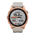 Спортивные часы Garmin fenix 7S Solar Edition, 42 мм, светло-песочный силиконовый ремешок - фото 2