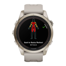 Спортивные часы Garmin fenix 7S Pro Sapphire Solar Edition, 42 мм, светло-песочный силиконовый ремешок - фото 9