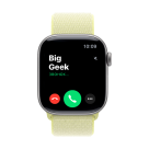 Часы Apple Watch Series 11, 42 мм, алюминий цвета «серый космос», браслет Sport Loop цвета «неоновый жёлтый»