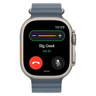 Часы Apple Watch Ultra 3, 49 мм, титан светлого цвета, ремешок Ocean цвета «якорный синий» (2025)