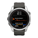 Спортивные часы Garmin fenix 7S Pro Solar Edition, 42 мм, графитовый силиконовый ремешок - фото 9