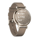 Спортивные часы Garmin Lily 2 Classic, нейлоновый ремешок кофейного цвета - фото 6