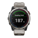 Спортивные часы Garmin quatix 7X Solar Edition, 51 мм, титановый блочный браслет, голубой силиконовый ремешок - фото 7
