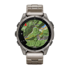 Спортивные часы Garmin fenix 8, 47 мм, AMOLED, титановый блочный браслет, силиконовый ремешок цвета чёрный/«серая галька» - фото 6
