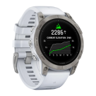 Спортивные часы Garmin epix Pro (Gen 2) Sapphire Edition, 47 мм, силиконовый ремешок цвета «Уайтстоун» - фото 9