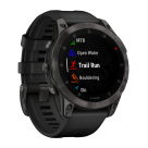 Спортивные часы Garmin epix (Gen 2) Sapphire Edition, 47 мм, чёрный силиконовый ремешок - фото 11