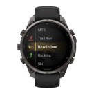 Спортивные часы Garmin fenix 9 Pro, 47 мм, AMOLED, титан с DLC, сапфир, силиконовый ремешок цвета чёрный/«серая галька» (с inReach) - фото 8