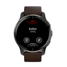 Спортивные часы Garmin Venu 2 Plus, 43 мм, коричневый кожаный ремешок - фото 7