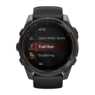 Умные спортивные часы Garmin fenix 8, 51 мм, AMOLED, сапфир, титан с DLC, силиконовый ремешок цвета «чёрный/серый» - фото 6