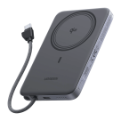 Внешний аккумулятор MagSafe со встроенным кабелем Ugreen MagFlow Air (Qi2) (10000 мА·ч) (PB570) - фото 4