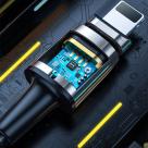 Магнитный дата-кабель с нейлоновой оплёткой Baseus USB-C, Lightning, Micro-USB/USB-A (1 м, 2,4 А, 480 Мбит/с) - фото 5