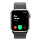 Часы Apple Watch SE 3, 40 мм, алюминий цвета «сияющая звезда», браслет Sport Loop тёмно-серого цвета (2025)