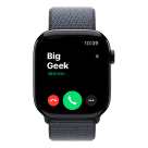 Часы Apple Watch Series 11, 46 мм, алюминий цвета «чёрный оникс», браслет Sport Loop цвета «якорный синий»