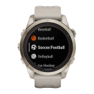 Спортивные часы Garmin fenix 7S Pro Sapphire Solar Edition, 42 мм, светло-песочный силиконовый ремешок - фото 11